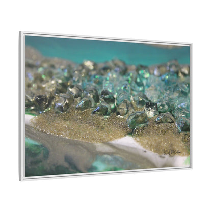 Dioptase Framed Canvas Art - Elegance