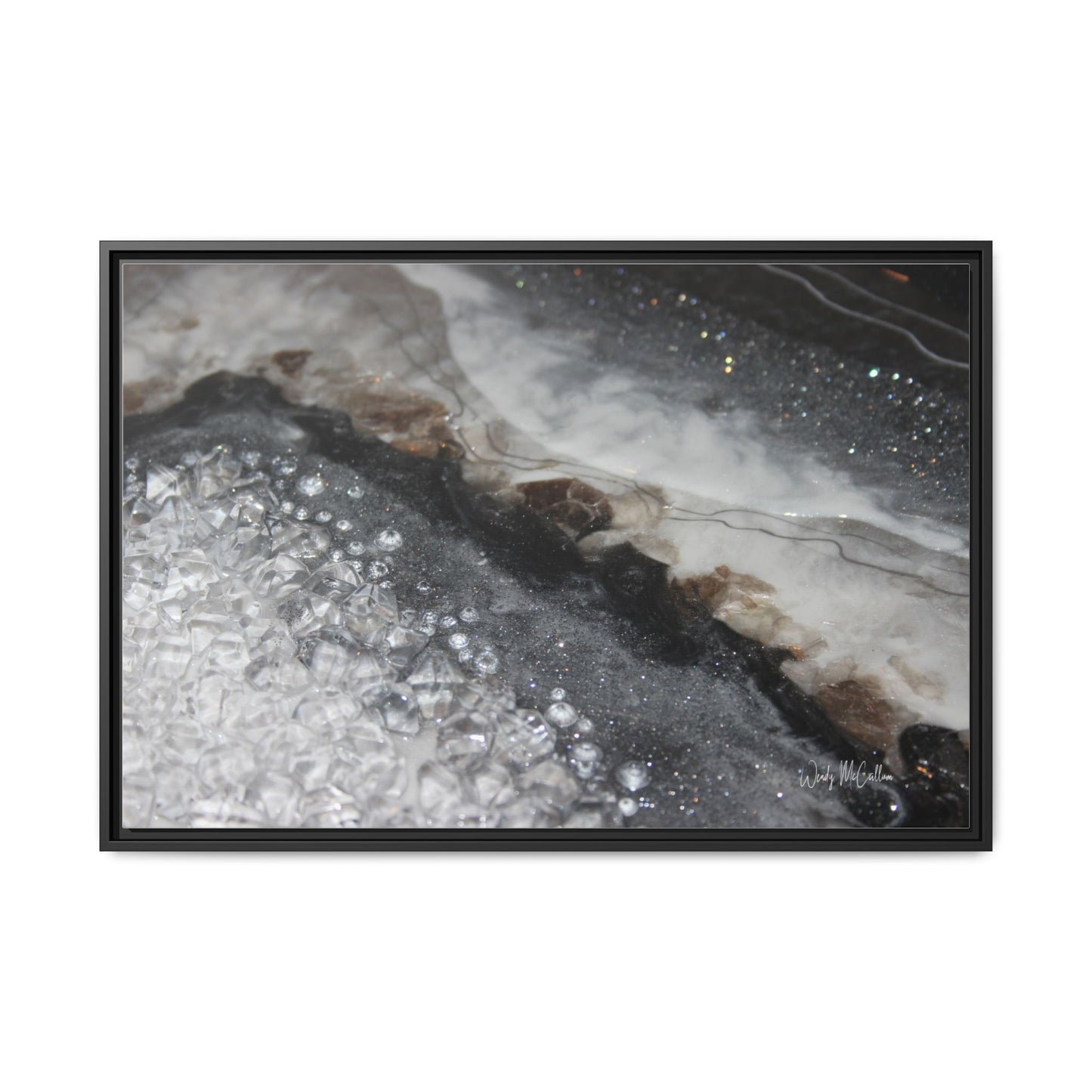 Grey Moonstone Framed Print - Opulence