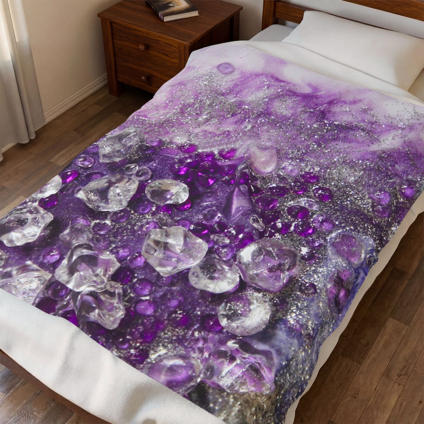 Amethyst Dreams Elegance - Velveteen Plush Blanket