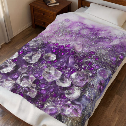 Amethyst Dreams Elegance - Velveteen Plush Blanket