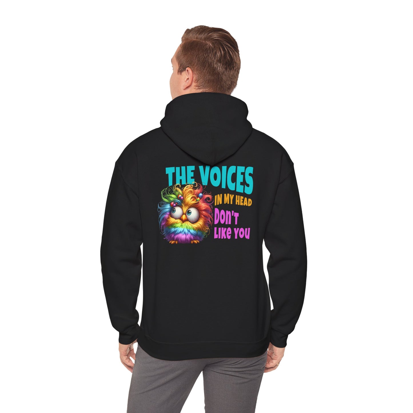 The Voices in My Head Don’t Like You – Funny Rainbow Chick Hoodie