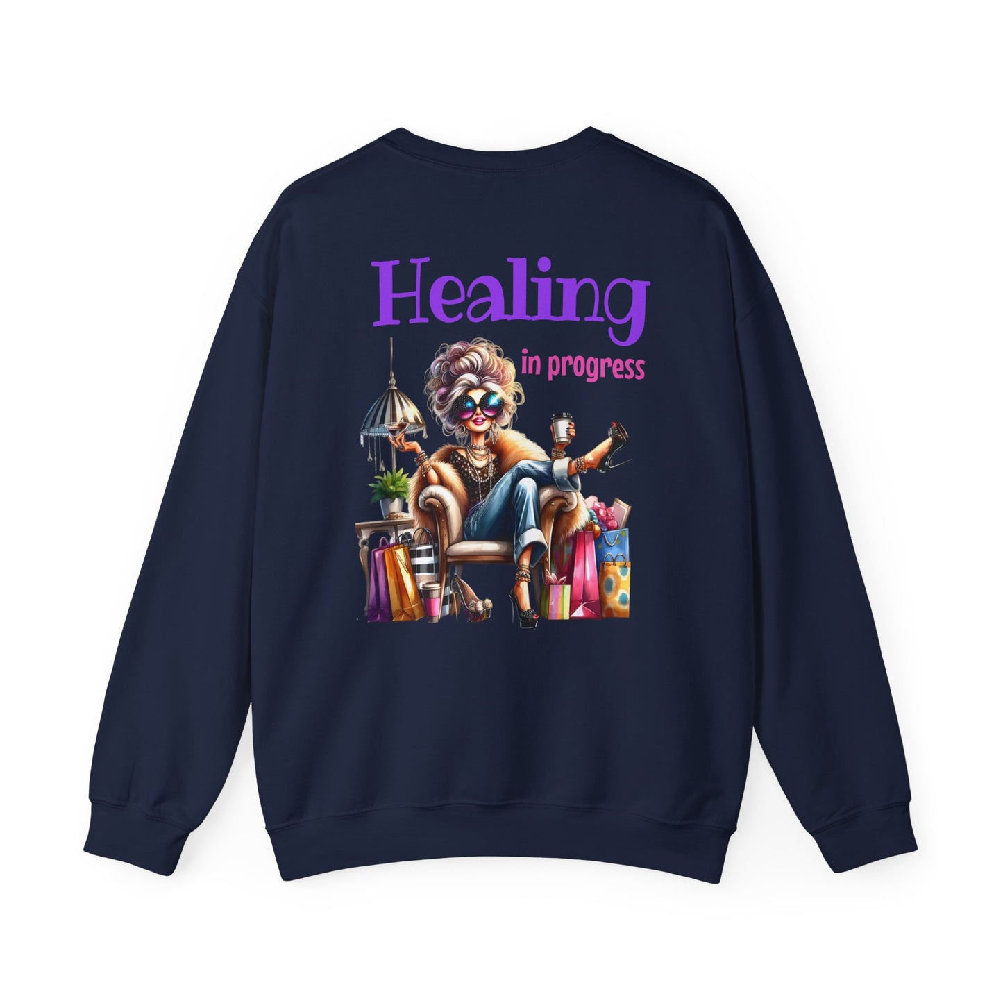 Healing in Progress – Strong Woman Empowerment Sweatshirt