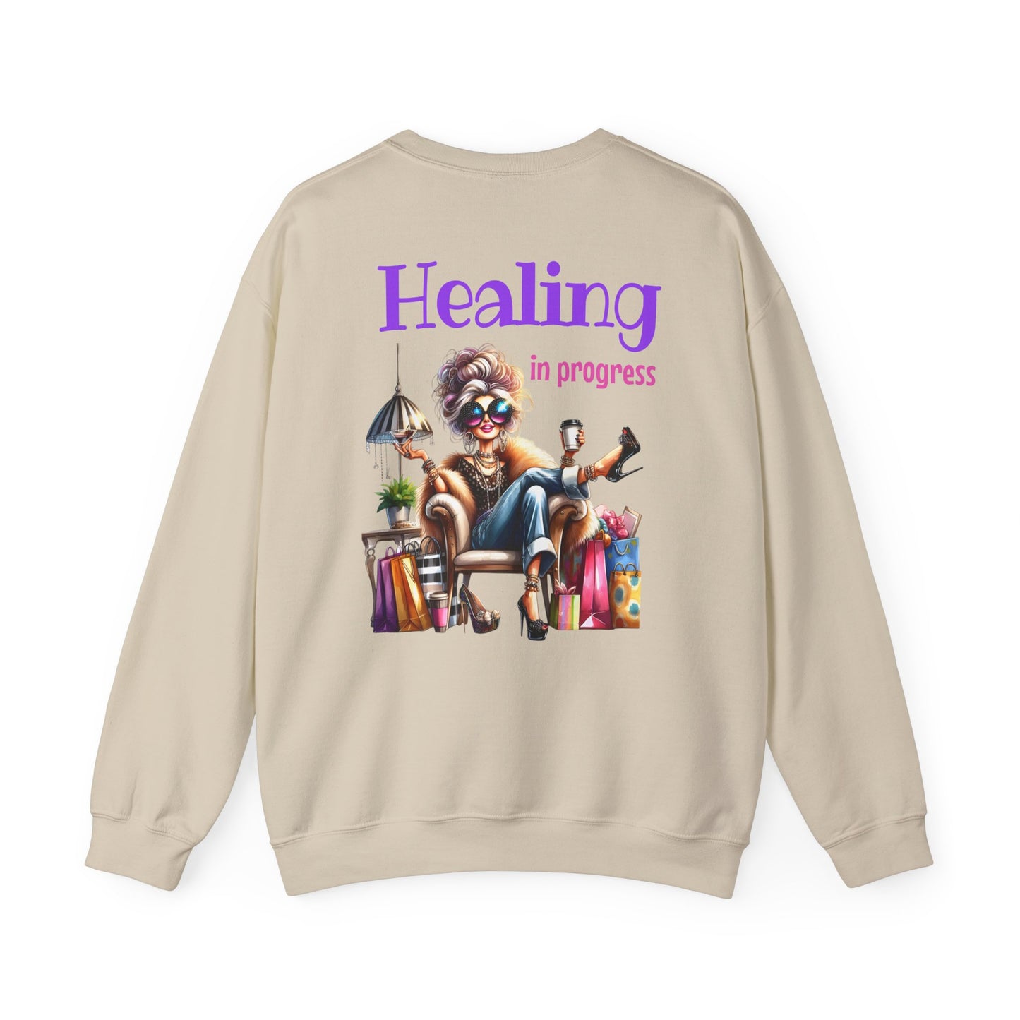Healing in Progress – Strong Woman Empowerment Sweatshirt