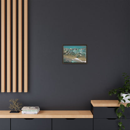Dioptase Framed Canvas Art - Elegance
