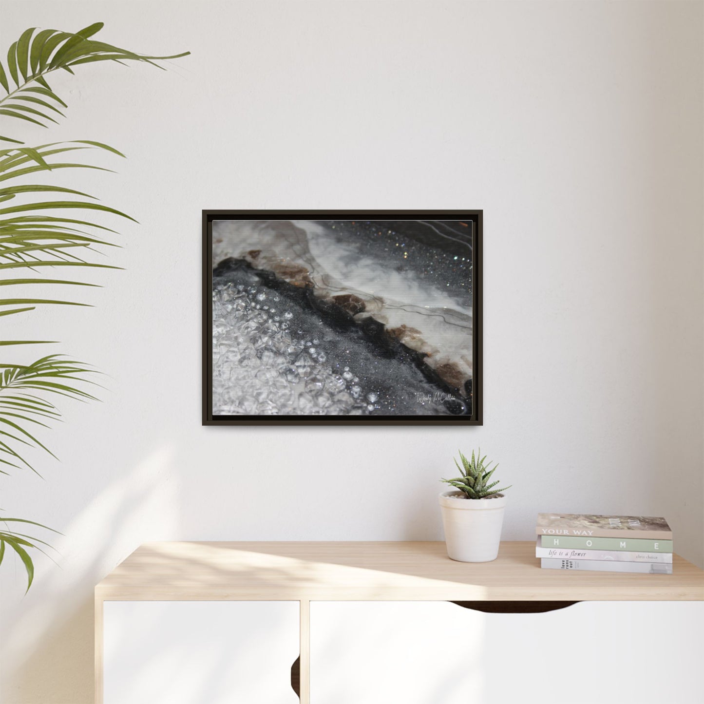 Grey Moonstone Framed Print - Opulence
