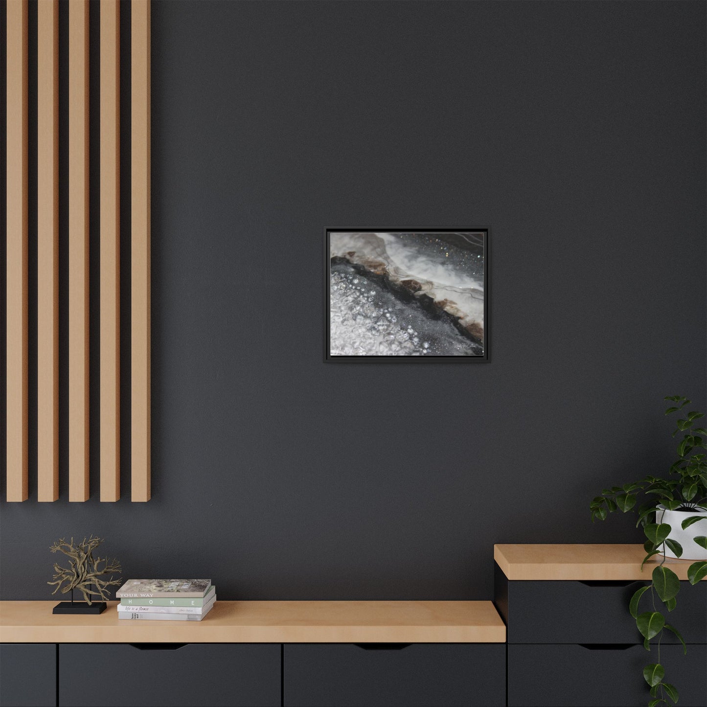 Grey Moonstone Framed Print - Opulence