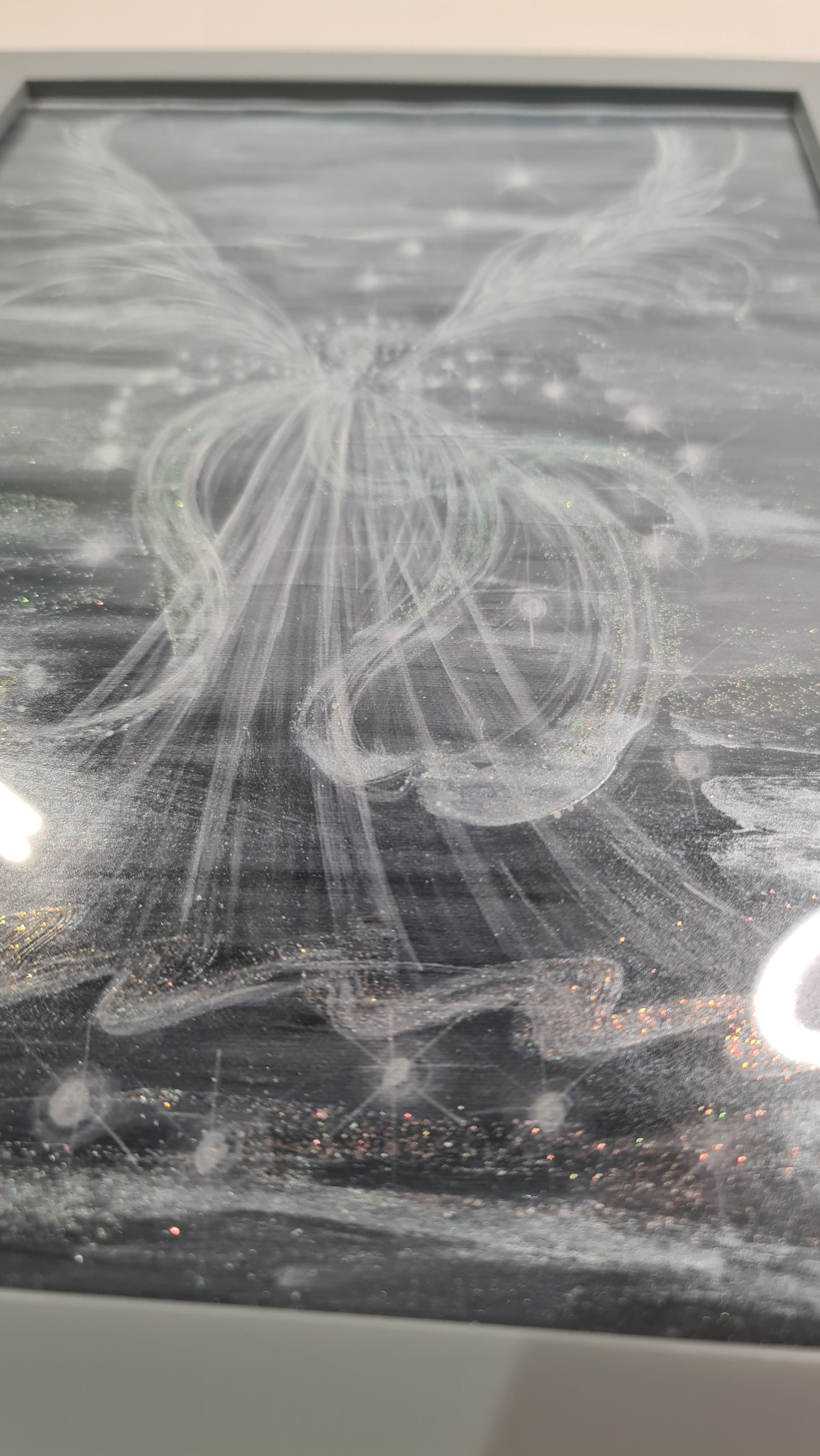 Archangel Jeremiel (Archangel of Change) - Framed Embellished Fine Art Print