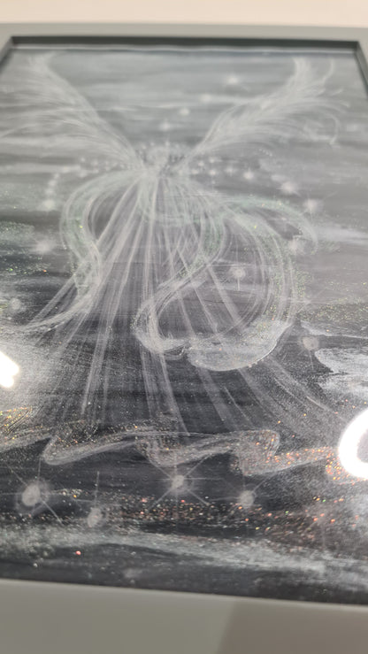 Archangel Jeremiel (Archangel of Change) - Framed Embellished Fine Art Print