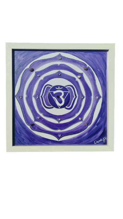Mandala for Manifesting - Framed embellished crystal infused Print