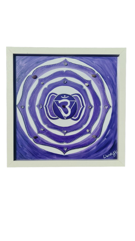 Mandala for Manifesting - Framed embellished crystal infused Print