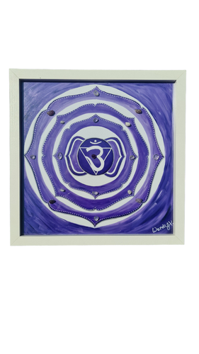 Mandala for Manifesting - Framed embellished crystal infused Print