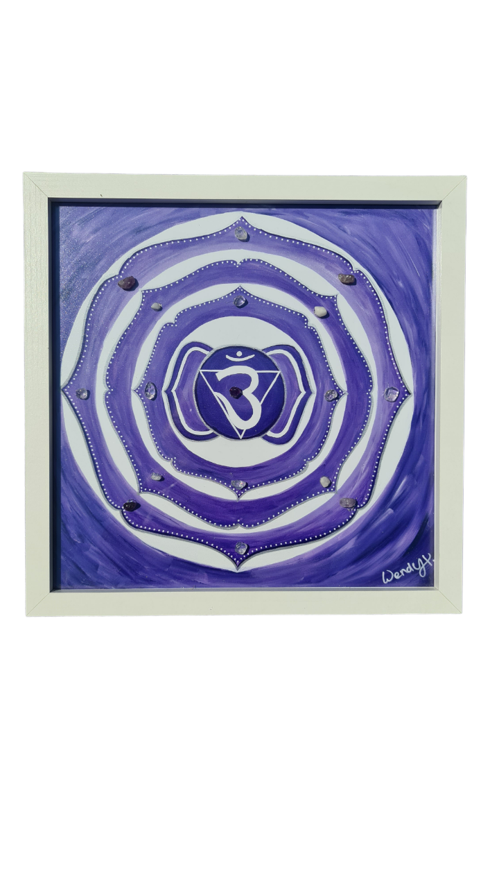 Mandala for Manifesting - Framed embellished crystal infused Print