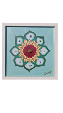 Load image into Gallery viewer, Flower Mandala for Manifesting - Framed embellished crystal infused Print