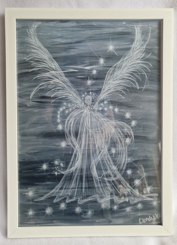 Archangel Jeremiel (Archangel of Change) - Framed Embellished Fine Art Print
