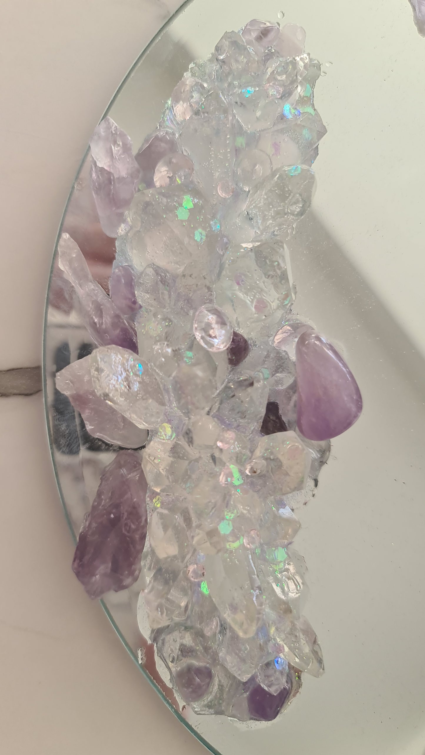 Mirror Candle plate Candle holder trinket dish