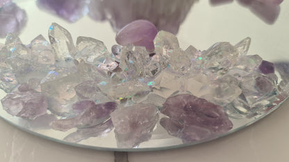 Mirror Candle plate Candle holder trinket dish