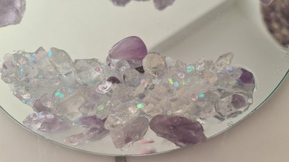 Mirror Candle plate Candle holder trinket dish