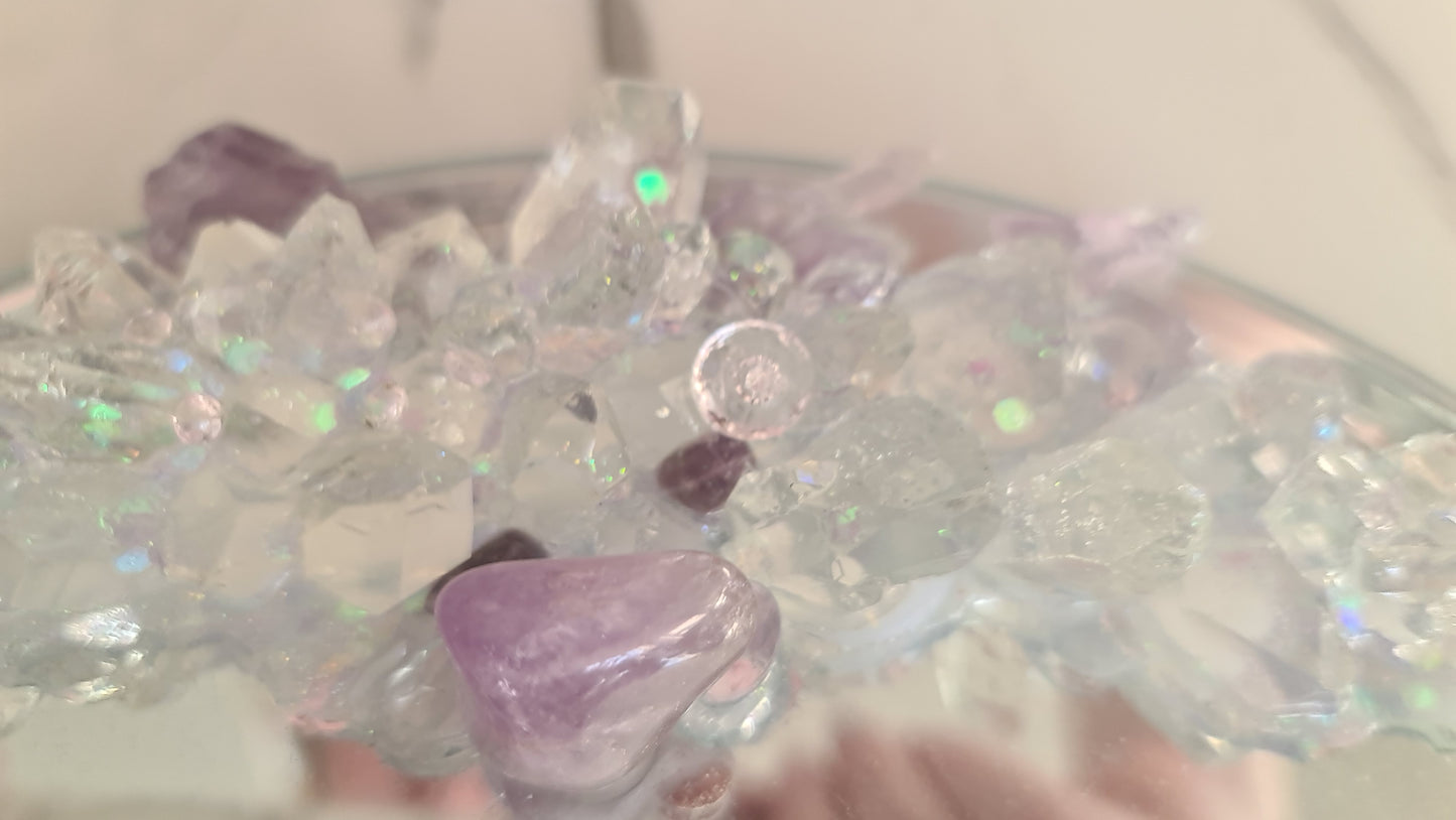 Mirror Candle plate Candle holder trinket dish