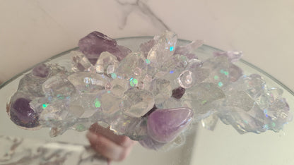 Mirror Candle plate Candle holder trinket dish