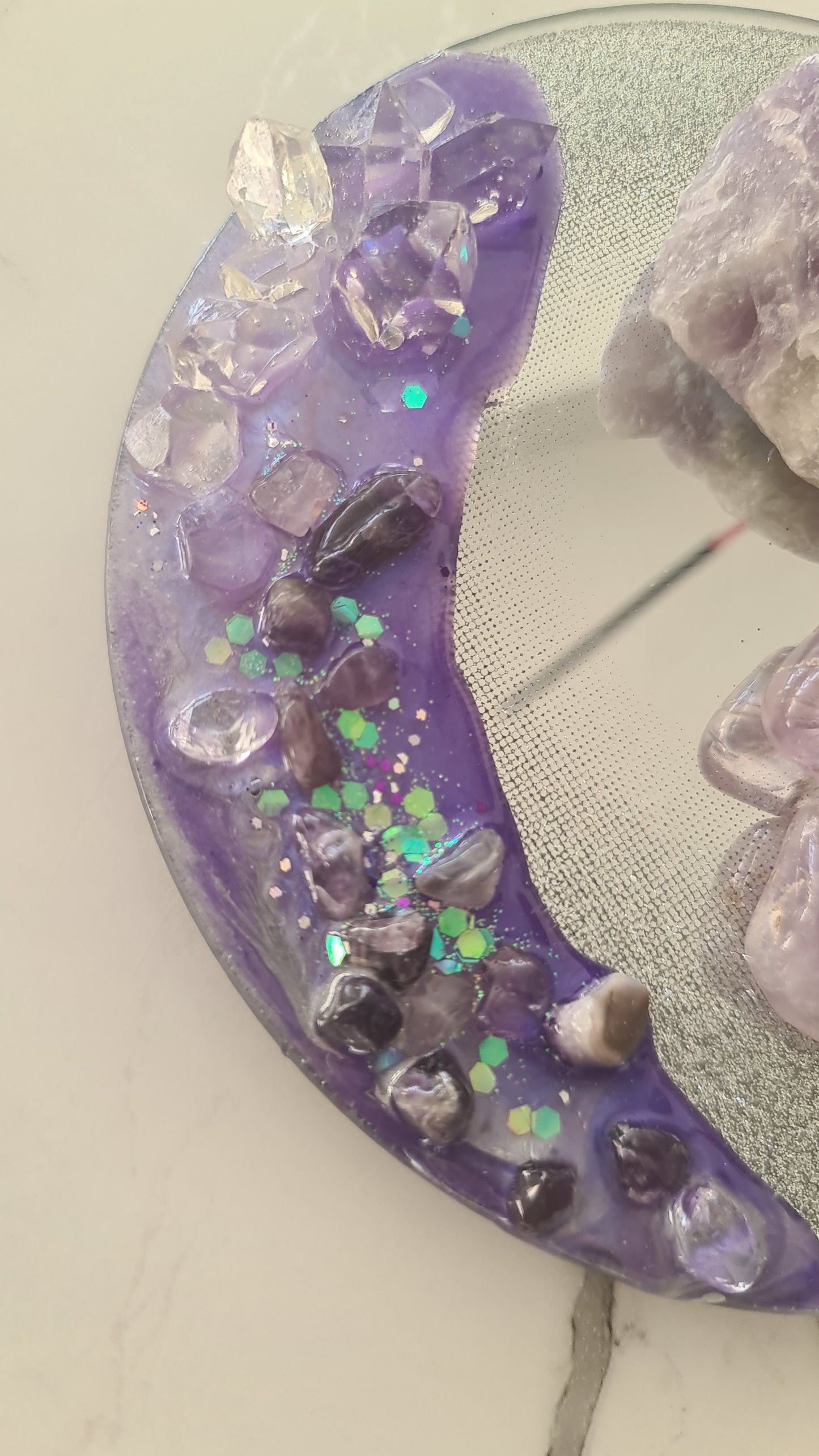 Mirror Candle plate Candle holder trinket dish