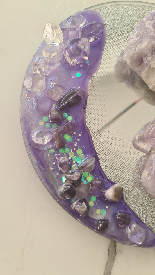 Mirror Candle plate Candle holder trinket dish