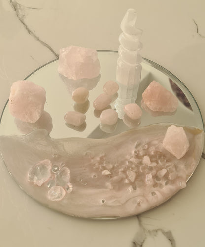 Mirror Candle plate Candle holder trinket dish