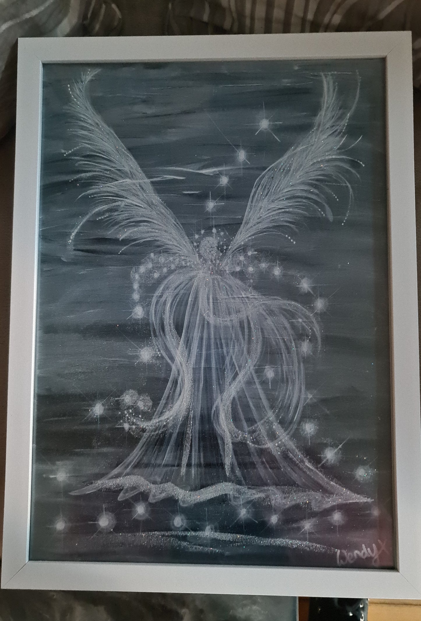 Archangel Jeremiel (Archangel of Change) - Framed Embellished Fine Art Print