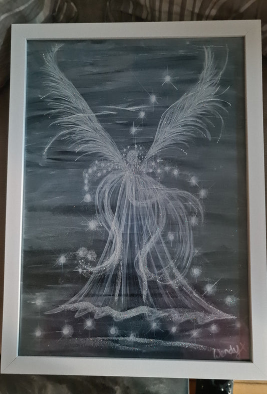 Archangel Jeremiel (Archangel of Change) - Framed Embellished Fine Art Print