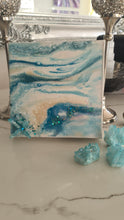 Load image into Gallery viewer, Aqua Serenity Resonance - Mini Geode Art   2/4 in series