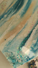 Load image into Gallery viewer, Aqua Serenity Resonance - Mini Geode Art   3/4 in series