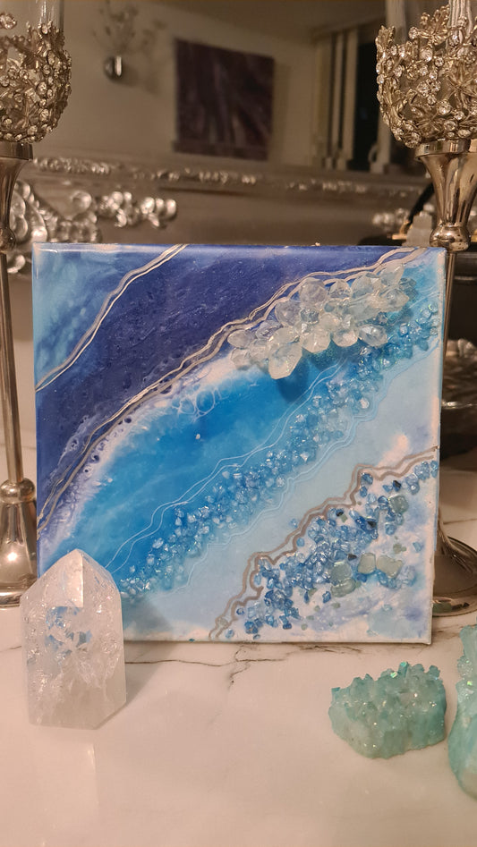 Reflections series - Mini Geode Art   1/2