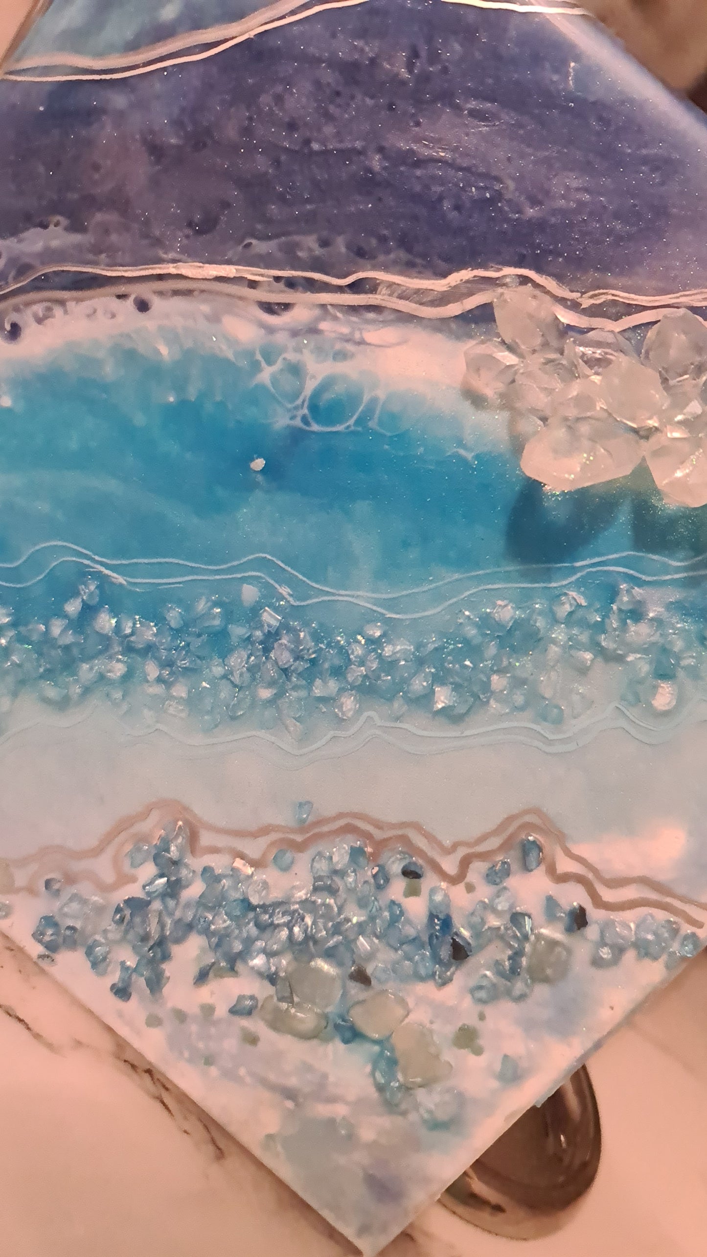 Reflections series - Mini Geode Art   1/2