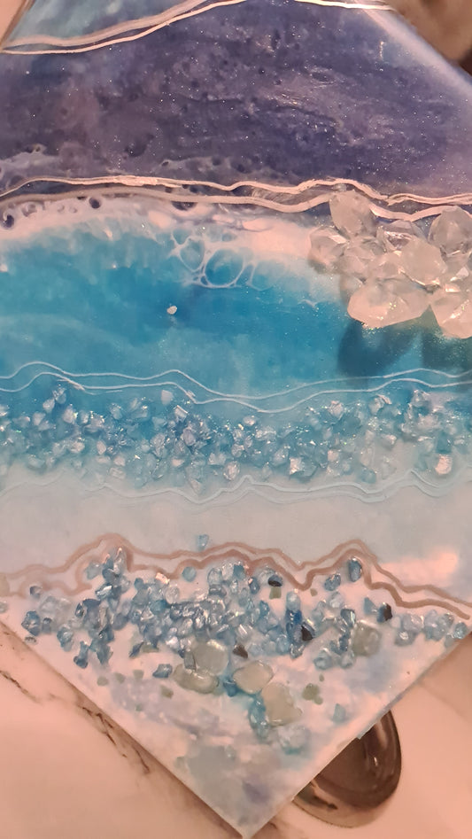 Reflections series - Mini Geode Art   1/2