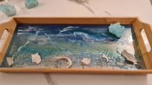 Load image into Gallery viewer, Resin Tray | Sea Theme Serving Tray| Serving Board |Charcuterie Board