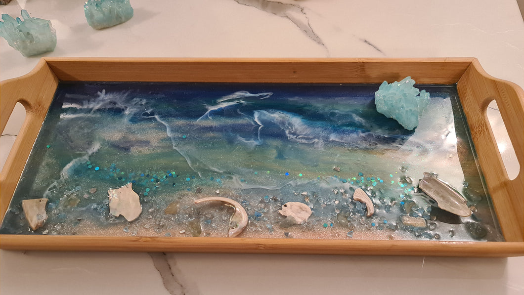 Resin Tray | Sea Theme Serving Tray| Serving Board |Charcuterie Board