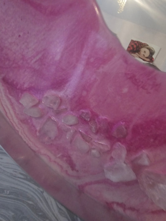 Healing Energy Resin Frequency Art Mirror: Embrace Self-Love, Heal from Loss, and Open Your Heart to True Love