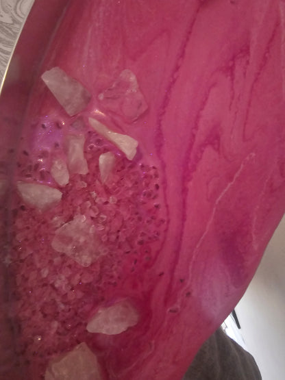 Healing Energy Resin Frequency Art Mirror: Embrace Self-Love, Heal from Loss, and Open Your Heart to True Love