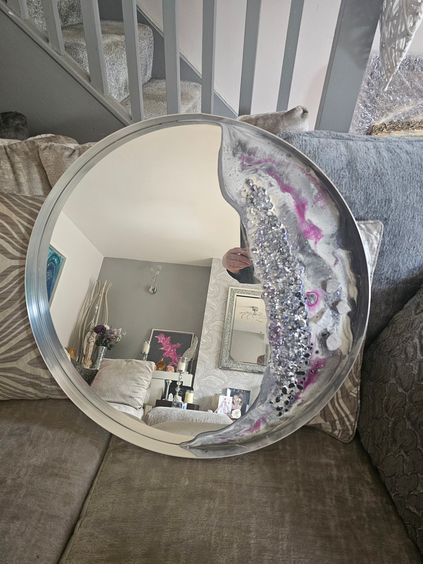 Resin Mirror - Protection, love & harmony