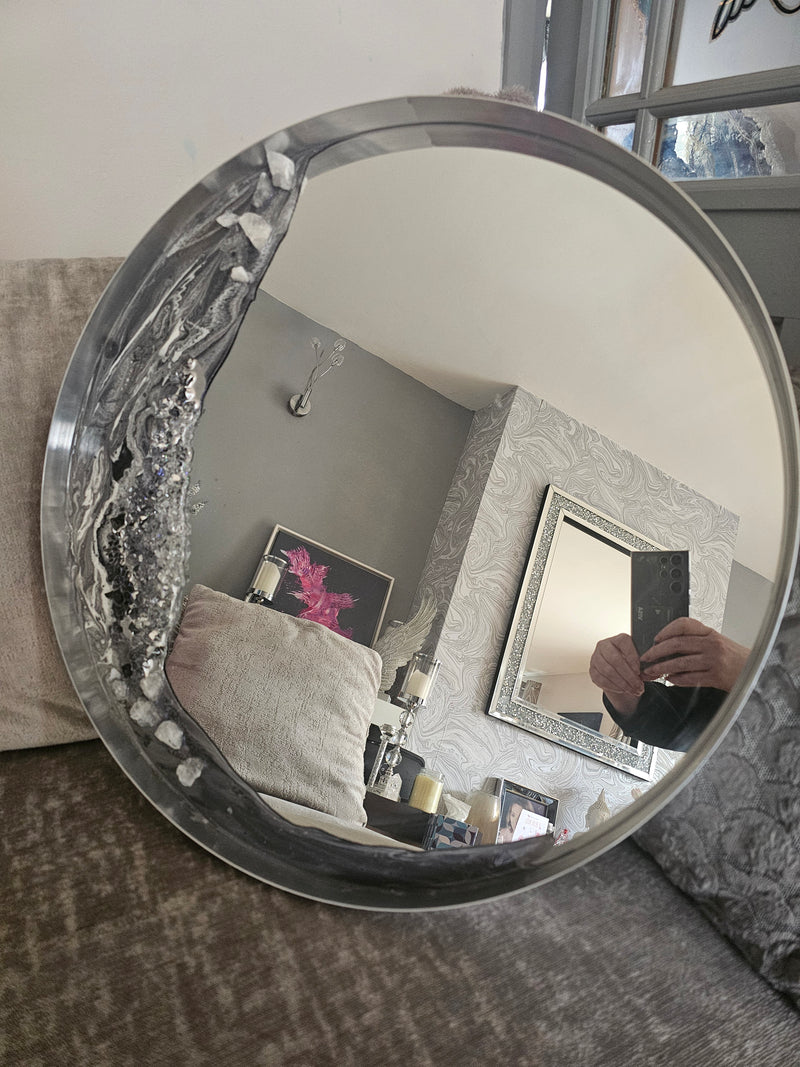 Handcrafted Crystal Frequency Wall Mirrors: Elevate Your Space with Protection and Harmony