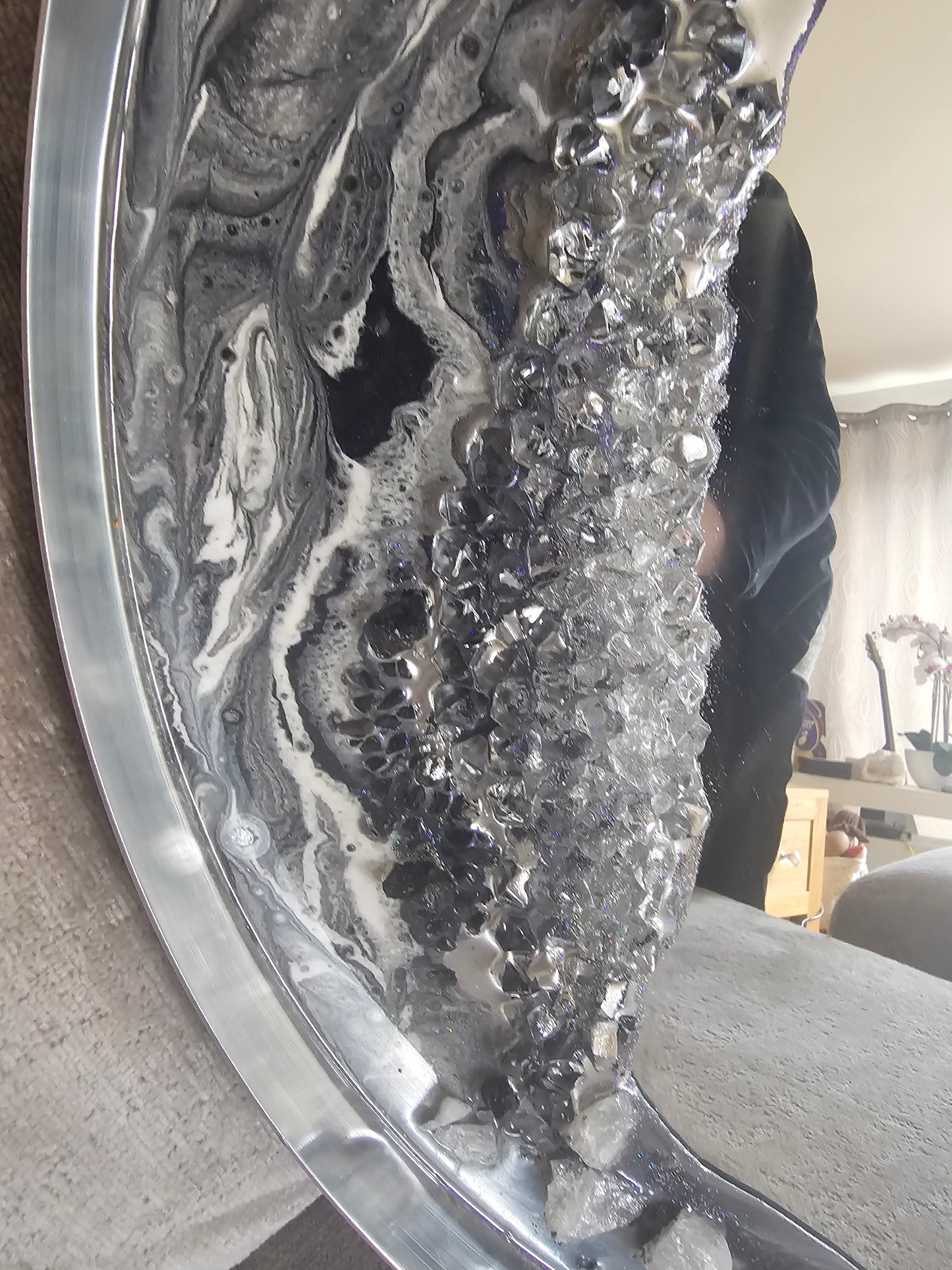 Handcrafted Crystal Frequency Wall Mirrors: Elevate Your Space with Protection and Harmony