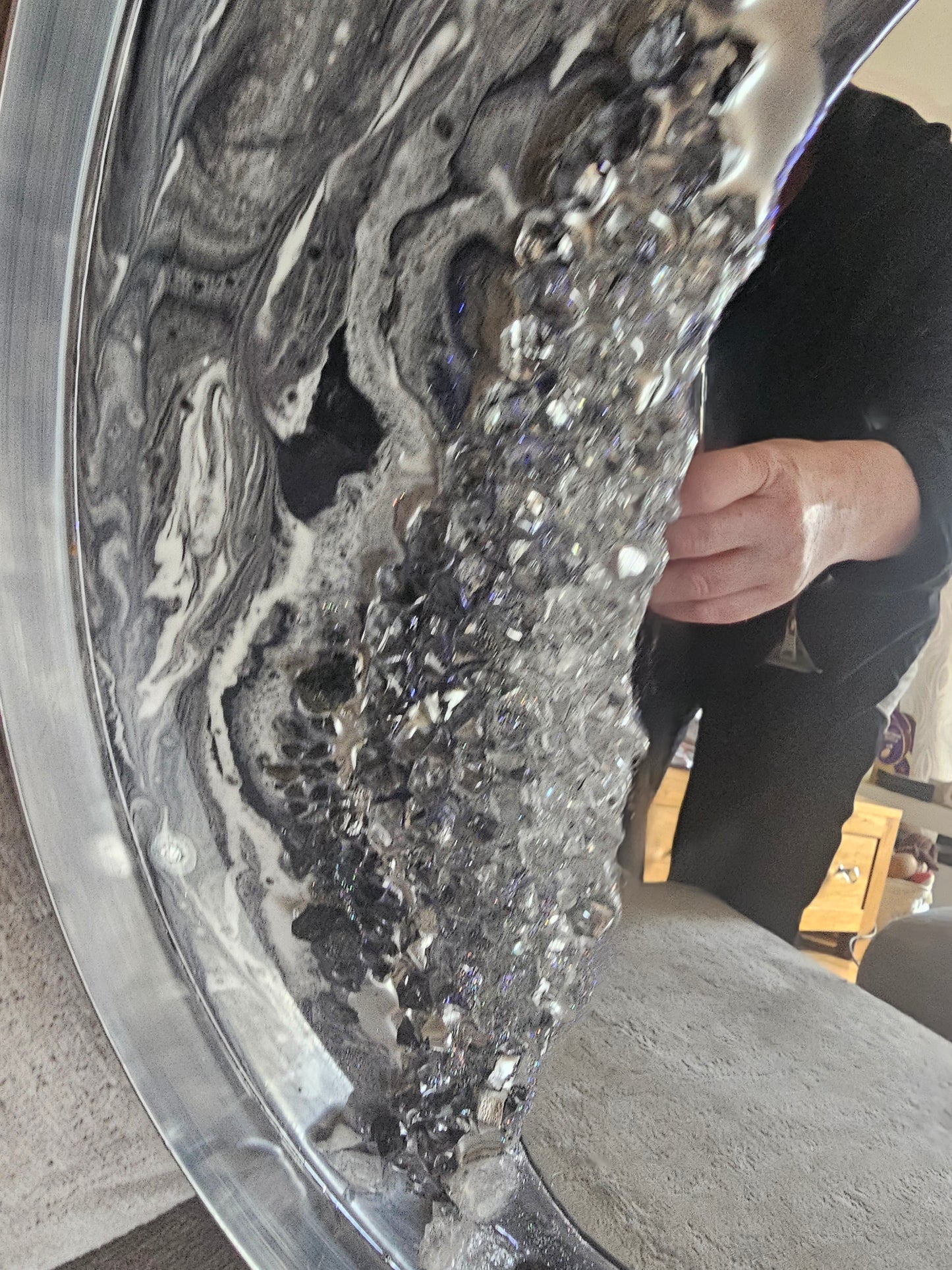 Handcrafted Crystal Frequency Wall Mirrors: Elevate Your Space with Protection and Harmony