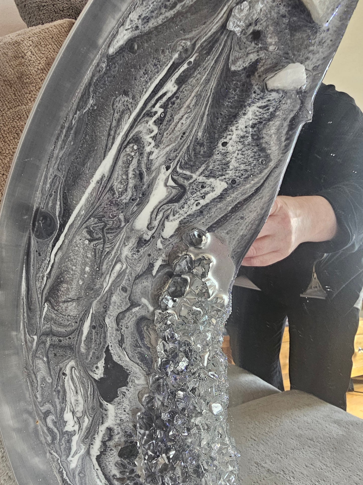 Handcrafted Crystal Frequency Wall Mirrors: Elevate Your Space with Protection and Harmony