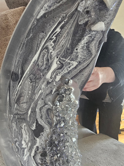 Handcrafted Crystal Frequency Wall Mirrors: Elevate Your Space with Protection and Harmony