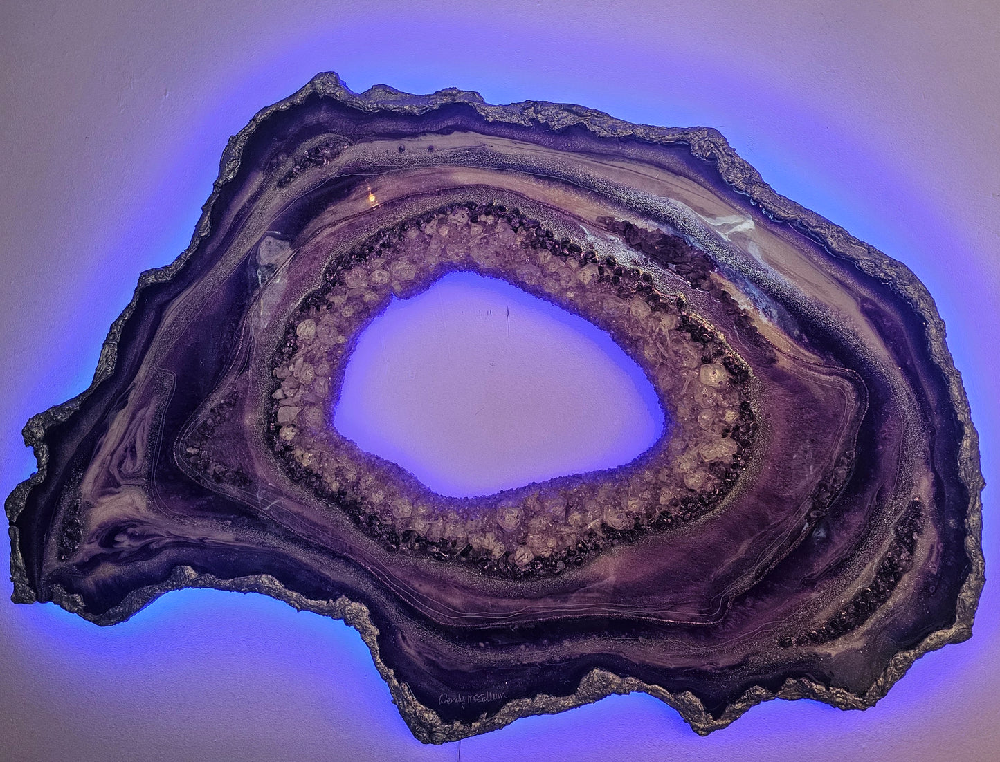 Tranquility - Amethyst Resin Geode - Frequency art
