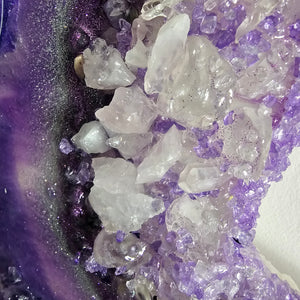 Regeneration - Amethyst Resin Geode - Frequency art