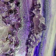 Load image into Gallery viewer, Regeneration - Amethyst Resin Geode - Frequency art