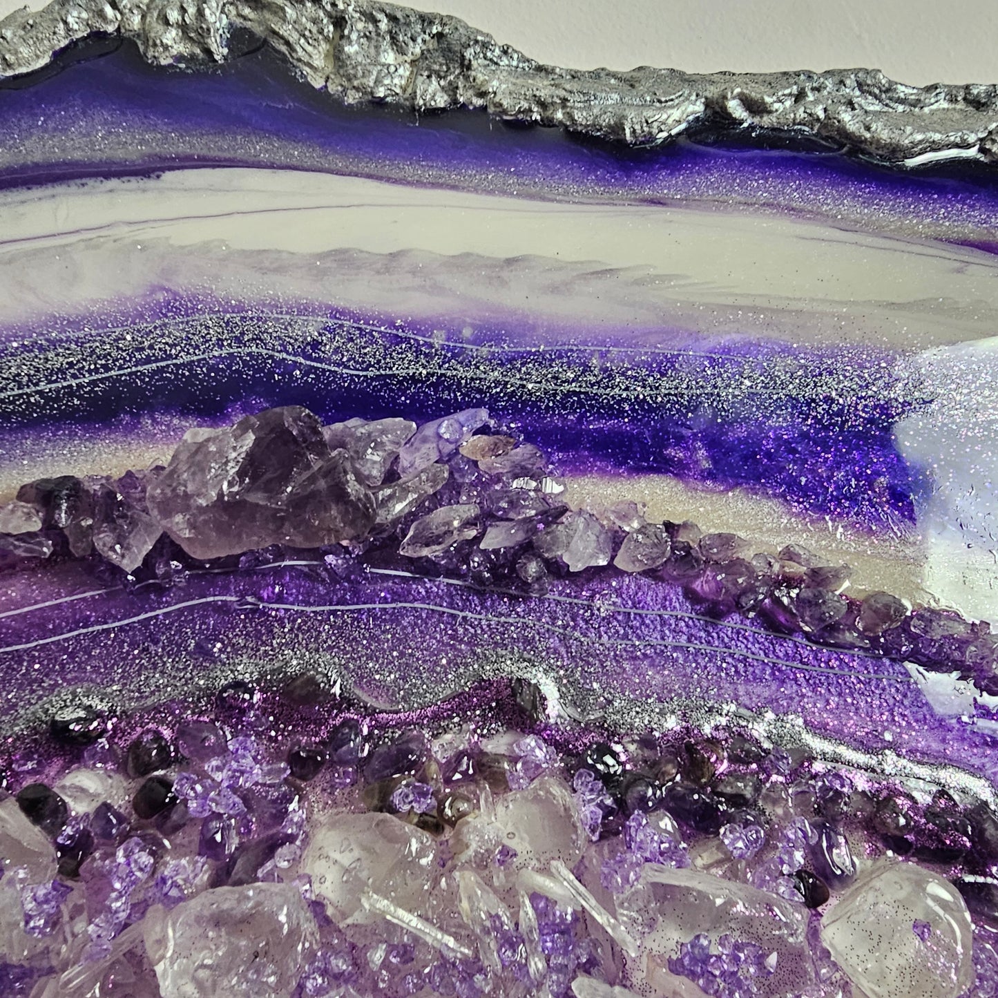 Tranquility - Amethyst Resin Geode - Frequency art