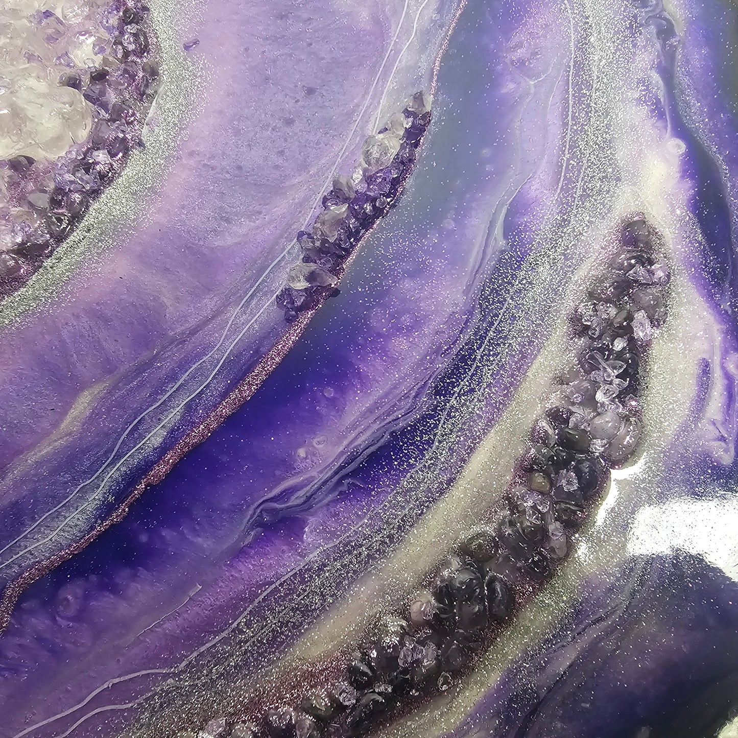 Tranquility - Amethyst Resin Geode - Frequency art