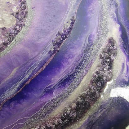 Tranquility - Amethyst Resin Geode - Frequency art