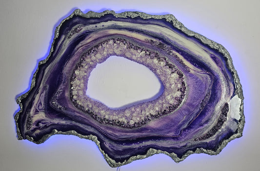 Tranquility - Amethyst Resin Geode - Frequency art
